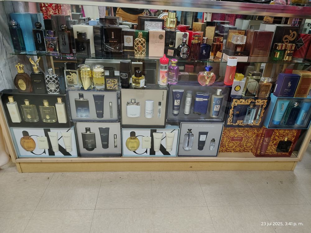 Fragrance bottle on display at Liz Fashion